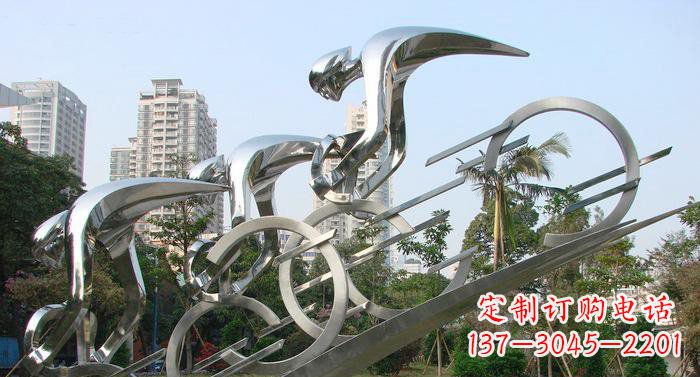 宁德不锈钢自行车抽象雕塑