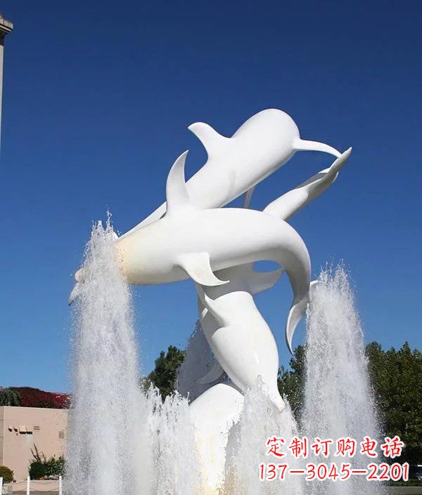 宁德完美纪念,精致的不锈钢海豚雕塑