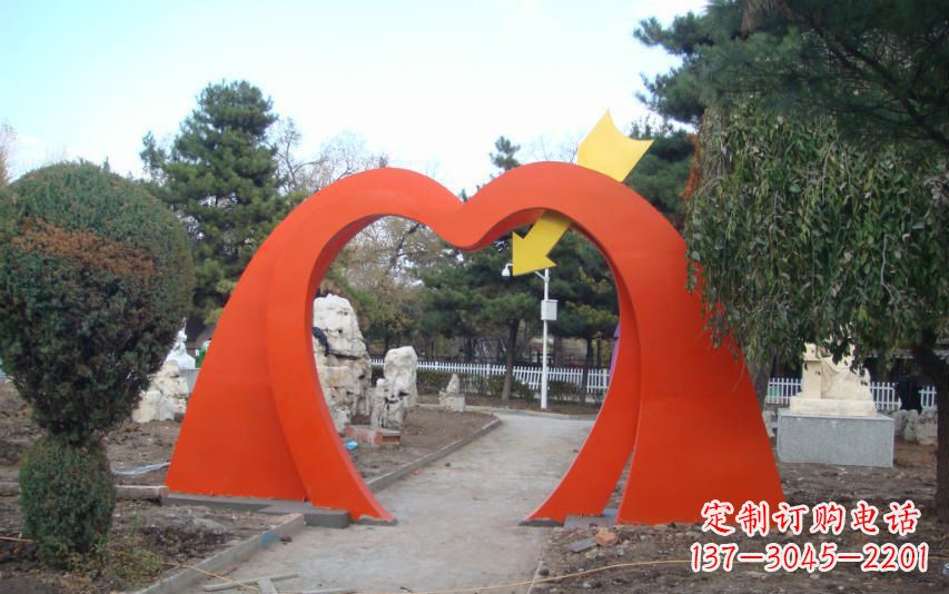 宁德高雅大气的不锈钢拱门雕塑