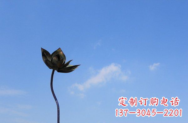 宁德公园不锈钢荷花雕塑