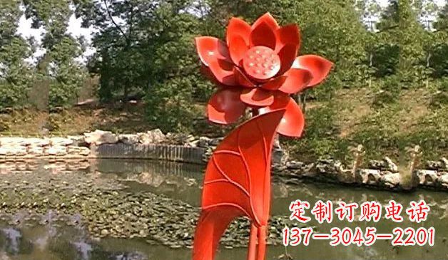 宁德精美不锈钢荷花雕塑