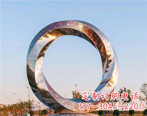 宁德精美的不锈钢圆环景观雕塑