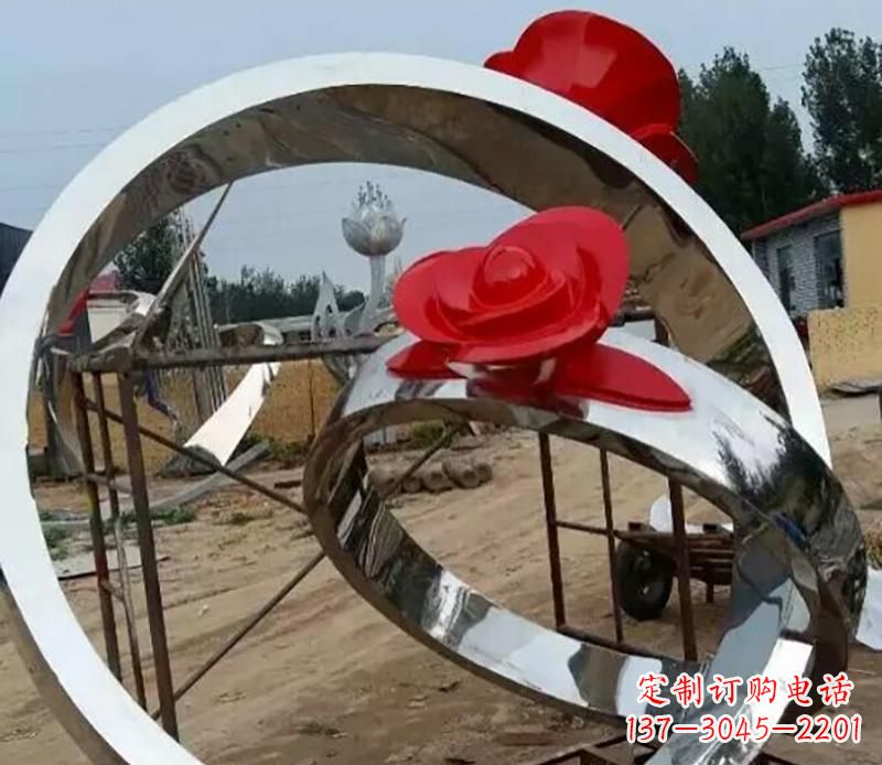 宁德精致的不锈钢戒指雕塑
