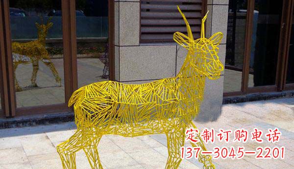 宁德梦幻般的不锈钢小鹿大理石塑像