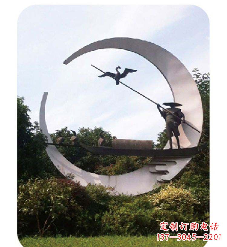 宁德精致美观的不锈钢鸬鹚雕塑