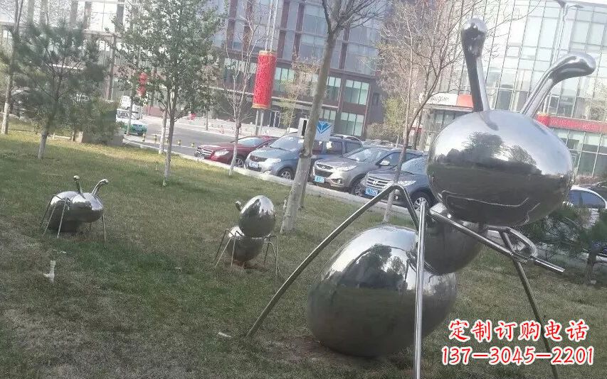 宁德中领雕塑—不锈钢蚂蚁雕塑