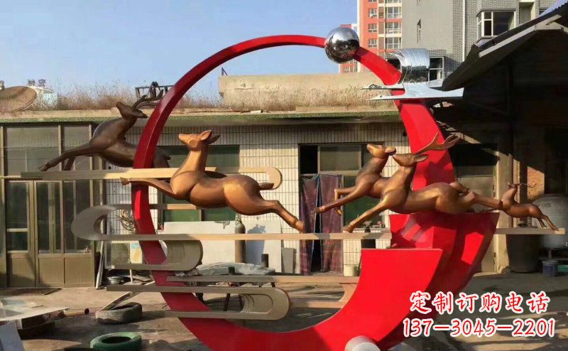 宁德梅花鹿不锈钢雕塑引人瞩目的审美观赏
