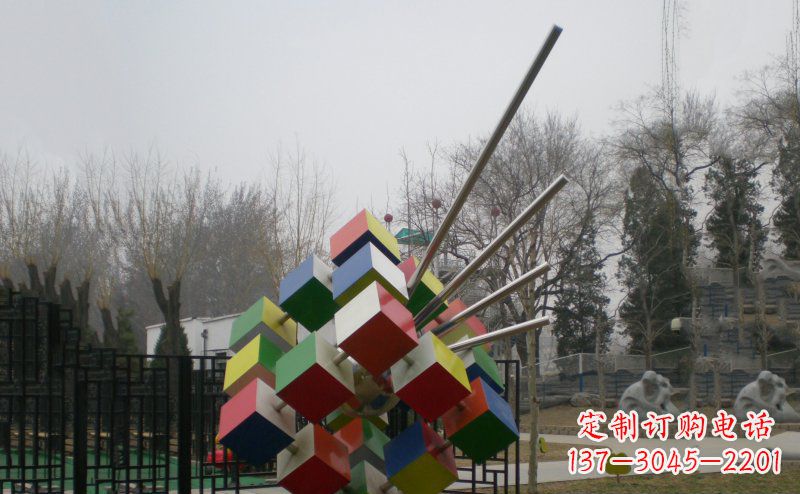 宁德不锈钢魔方雕塑,玩转您的公园