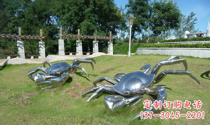 宁德产品名称精美铸造不锈钢螃蟹雕塑