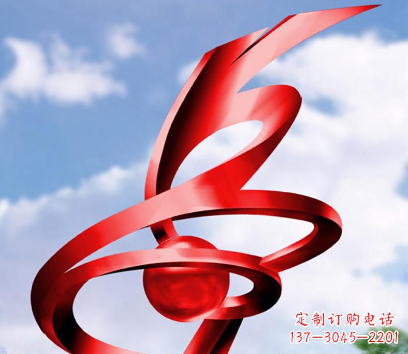 宁德公园装饰不锈钢指环雕塑
