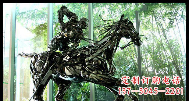 宁德高品质不锈钢骑马雕塑