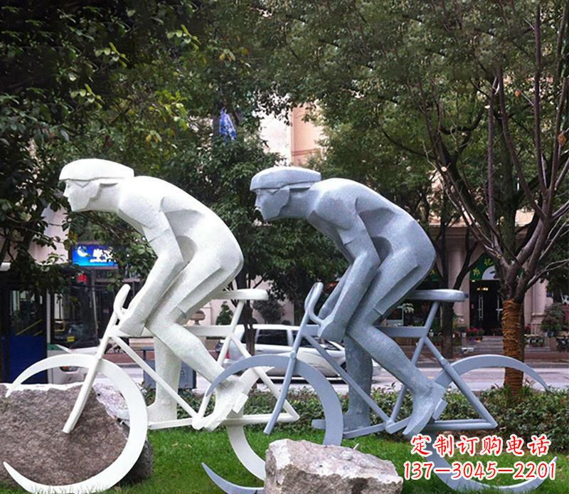 宁德装饰型不锈钢骑自行车雕塑