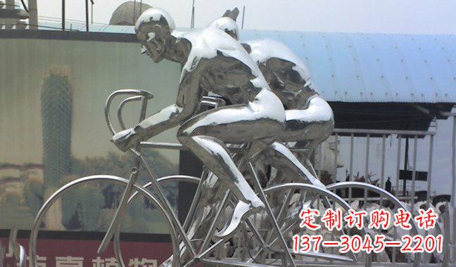 宁德不锈钢骑行自行车雕塑