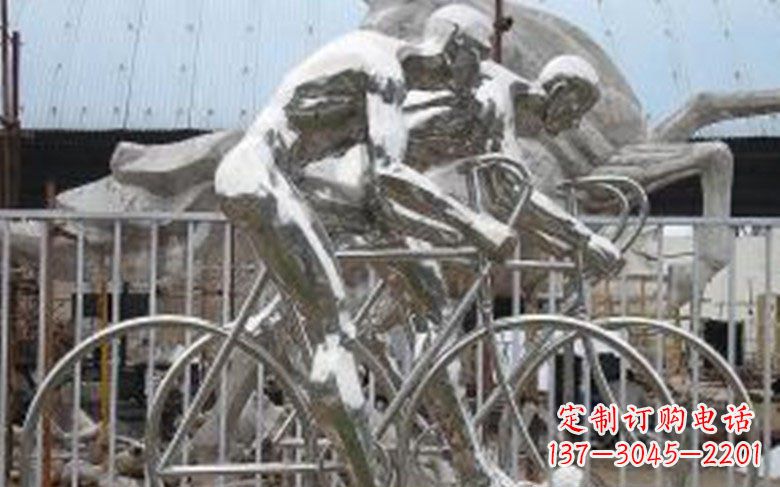 宁德铸造不锈钢骑自行车景观雕塑