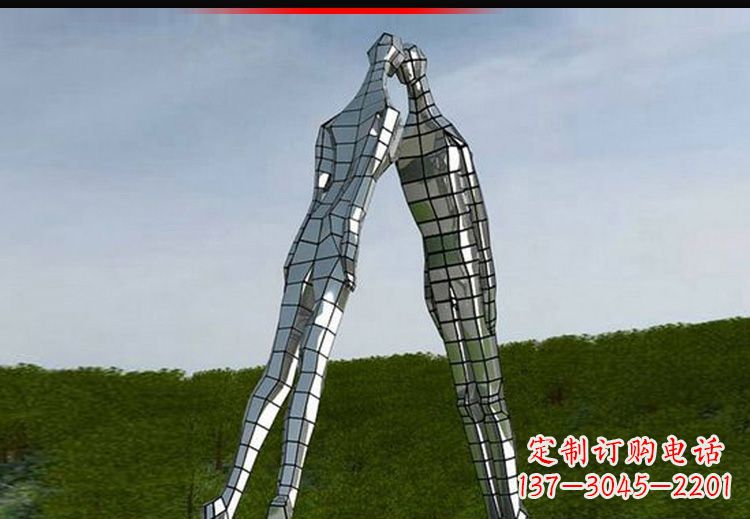 宁德爱的无限,不锈钢情侣人物雕塑