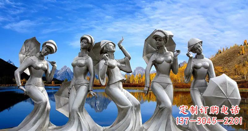 宁德现代少女雕塑