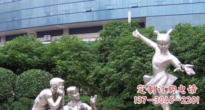 宁德优质不锈钢学生人物雕塑