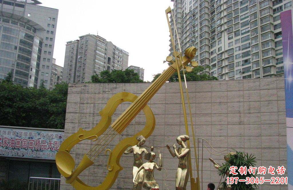 宁德不锈钢演奏大提琴雕塑