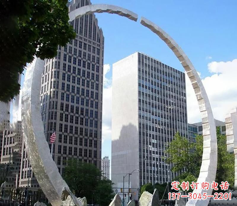 宁德金属圆环景观雕塑
