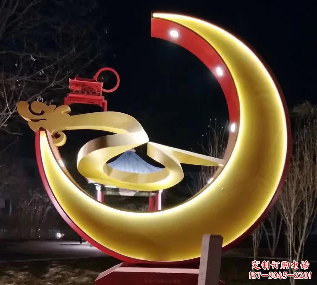 宁德精致不锈钢月亮雕塑