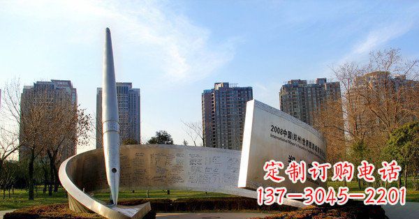 宁德精美且精致的不锈钢钢笔雕塑