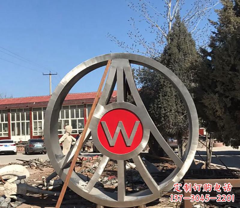 宁德精美的不锈钢圆球字母景观雕塑