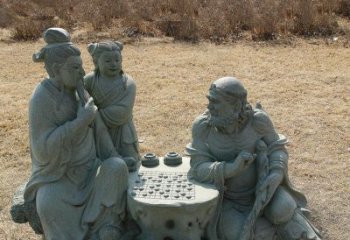 宁德八仙下棋铜雕塑