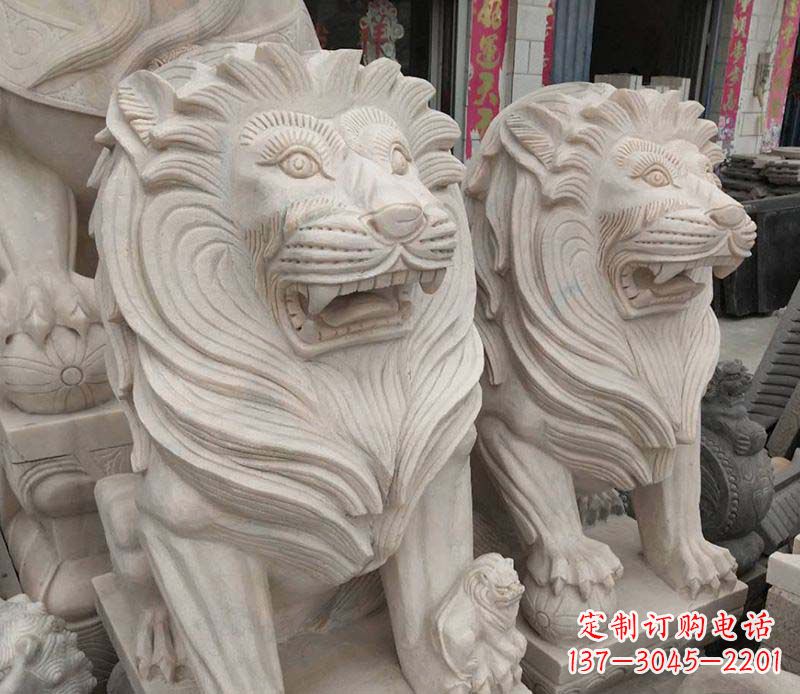 宁德西洋狮石雕动物雕塑