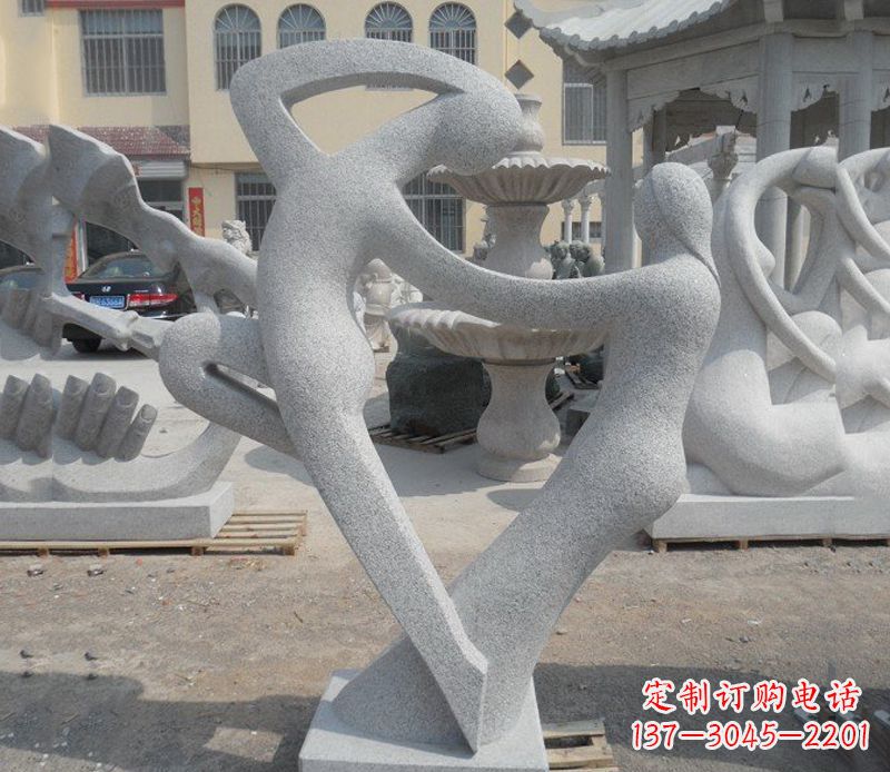 宁德公园抽象情侣小品雕塑