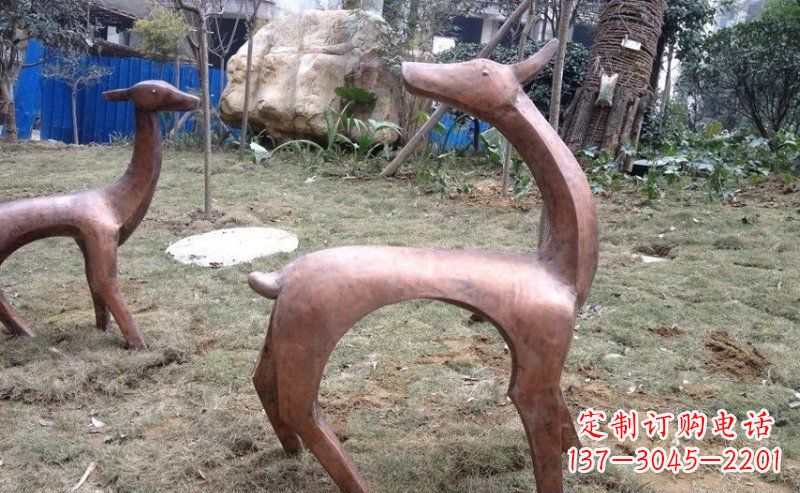 宁德室外铜鹿雕塑