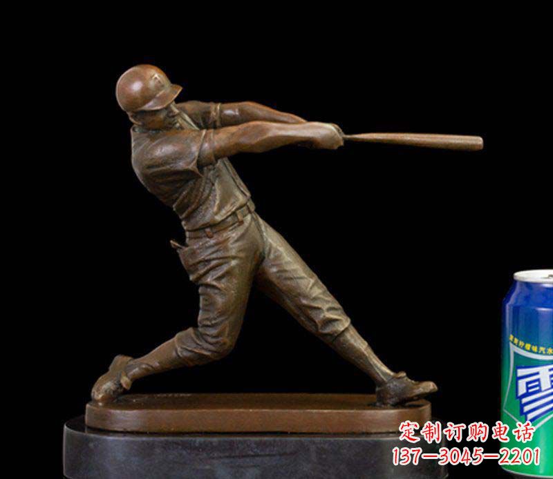 宁德风采动人的人物铜雕棒球雕塑