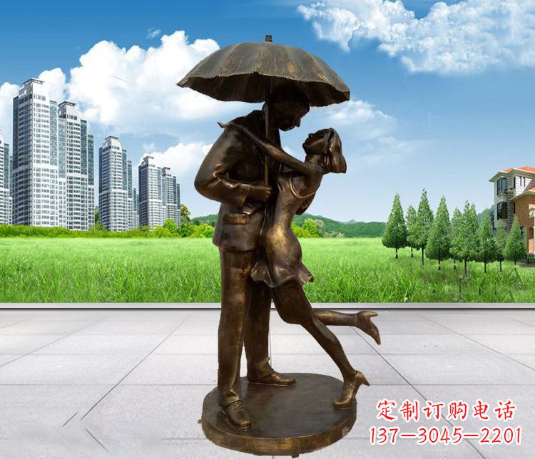 宁德情侣铜雕,浪漫定制