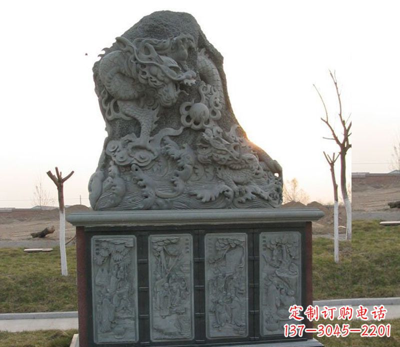 宁德公园大理石龙雕塑