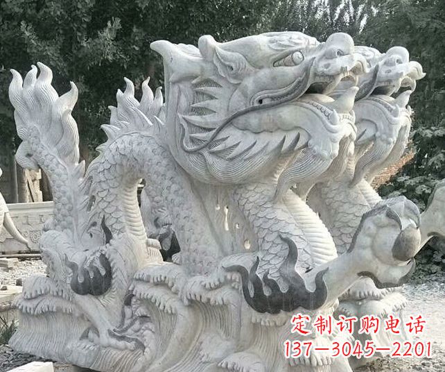 宁德公园大理石生肖龙景观石雕