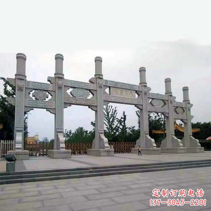 宁德公园大门五门无楼牌坊