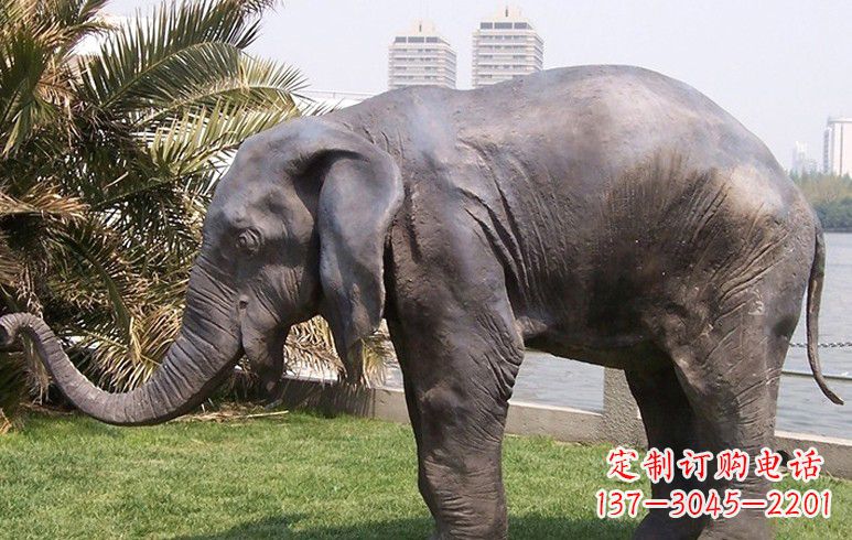 宁德公园大象铜雕塑