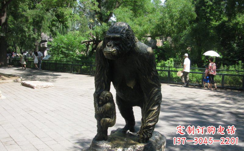 宁德象征力量的猩猩铜雕