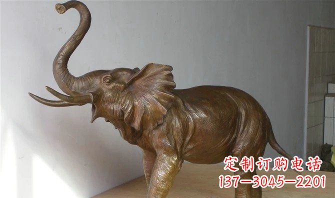 宁德公园大象招财动物铜雕 (3)