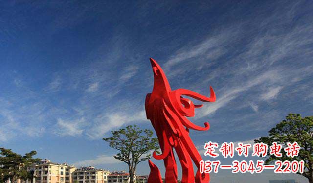 宁德精美不锈钢凤凰雕塑
