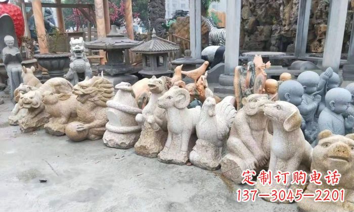 宁德十二生肖动物雕塑