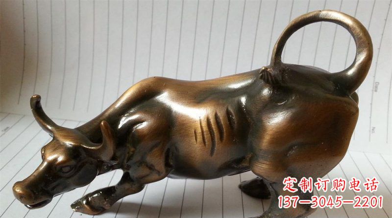 宁德公园动物华尔街牛铜雕