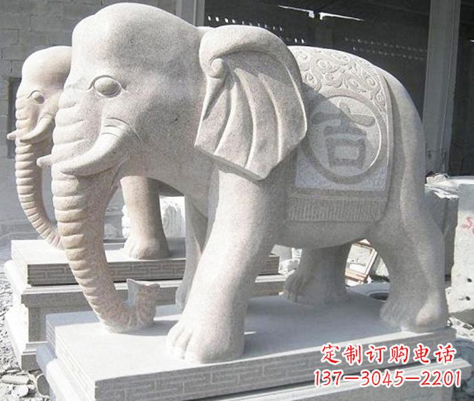 宁德公园动物吉祥大象石雕 (2)