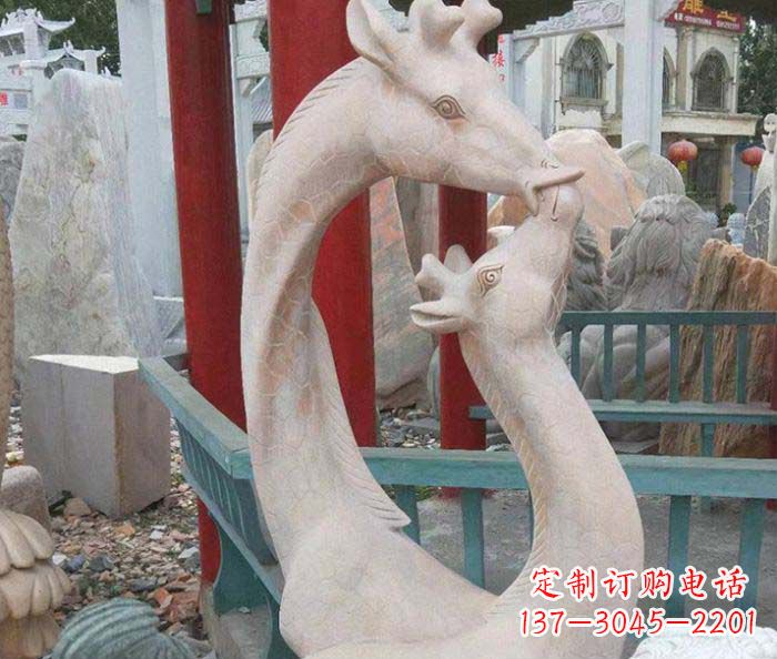 宁德中领雕塑-母子鹿动物石雕