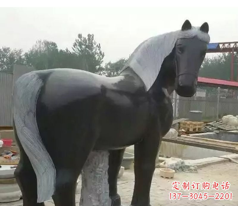 宁德公园动物小马石雕