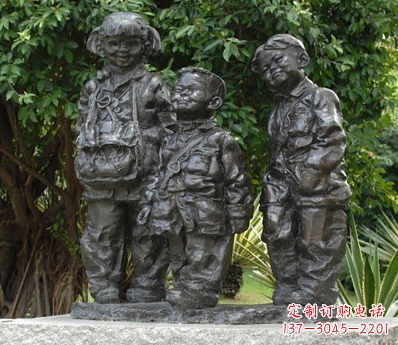 宁德公园儿童人物铜雕