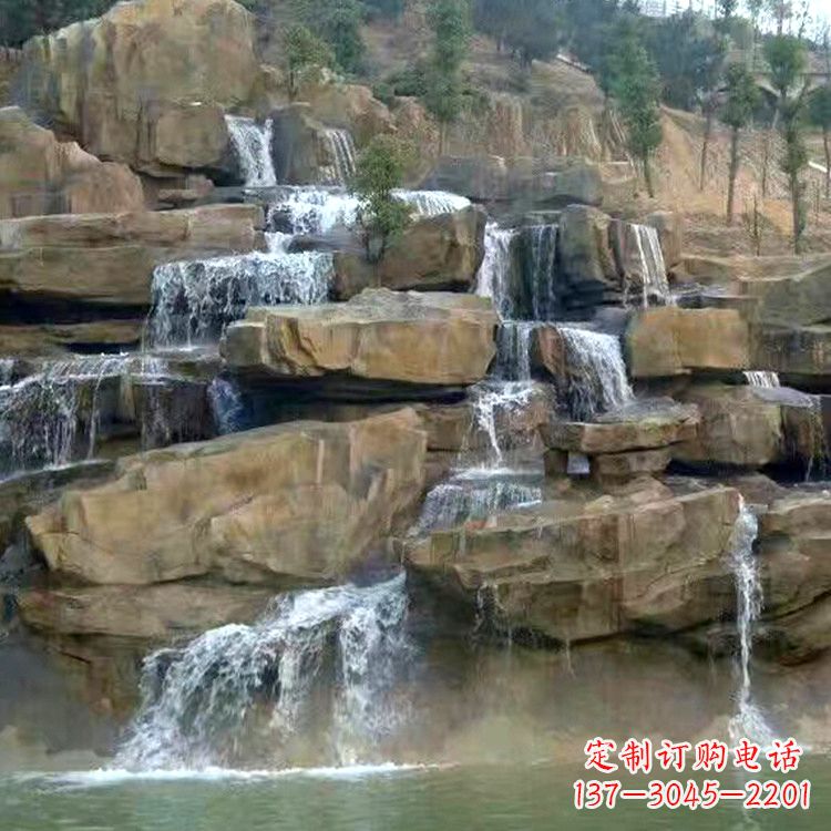 宁德公园假山流水景观