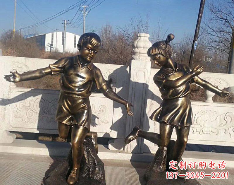宁德新颖花篮儿童铜雕