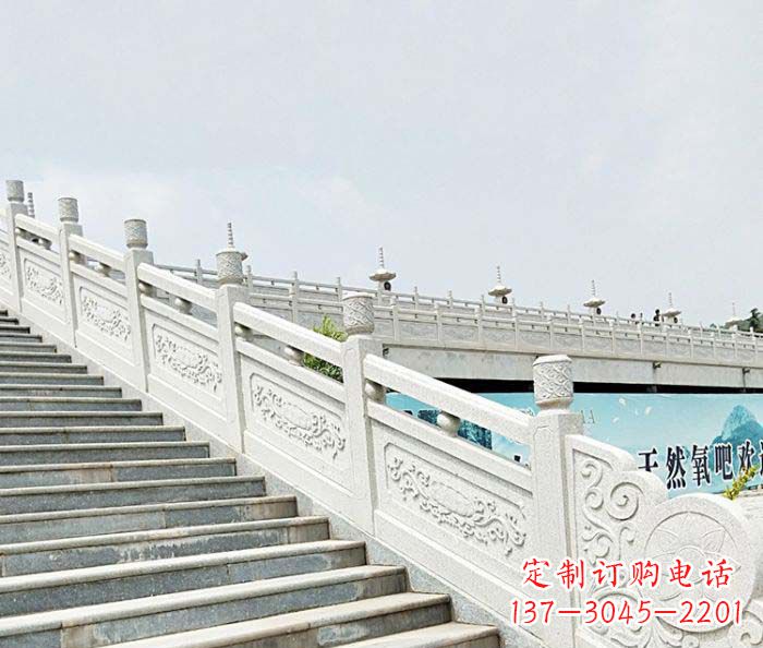 宁德公园景观汉白玉石雕栏板 (2)