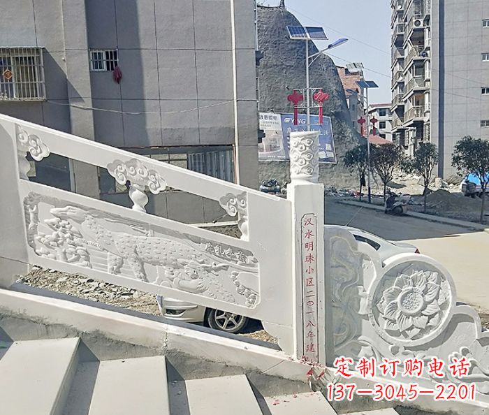 宁德公园景观汉白玉石雕栏板 (5)