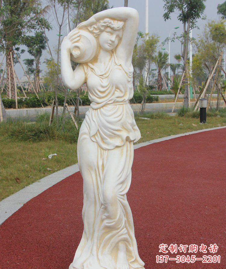宁德公园景观汉白玉仕女石雕